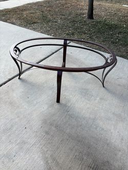 Oval Wrought Iron Coffee Table Base