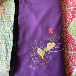 Tinker bell Disney Throw Blanket Warm Fuzzy Purple