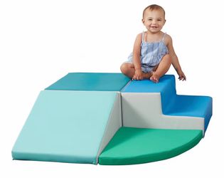 Toddler Playtime Corner Climber, Indoor Active Play Structure for Toddlers and Kids, Safe Soft Foam for Crawling and Sliding