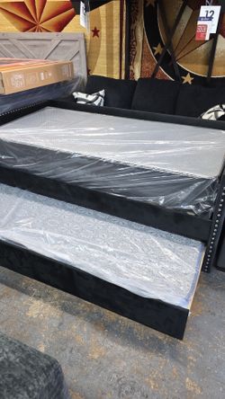 Twin trundle bed frame mattress $599