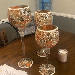 Glass Candle Holders