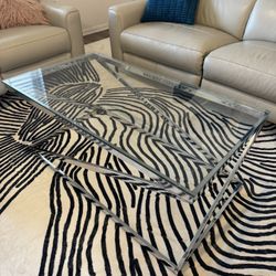 Glass & Chrome Coffee Table