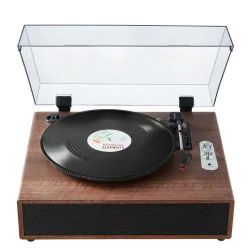 575^Vinyl Record Player, 3-Speed, Belt Driven Turntable Player with Built-in 10W Stereo Speakers Magnetic Cartridge, Support 33/45/78 RPM Bluetooth Au