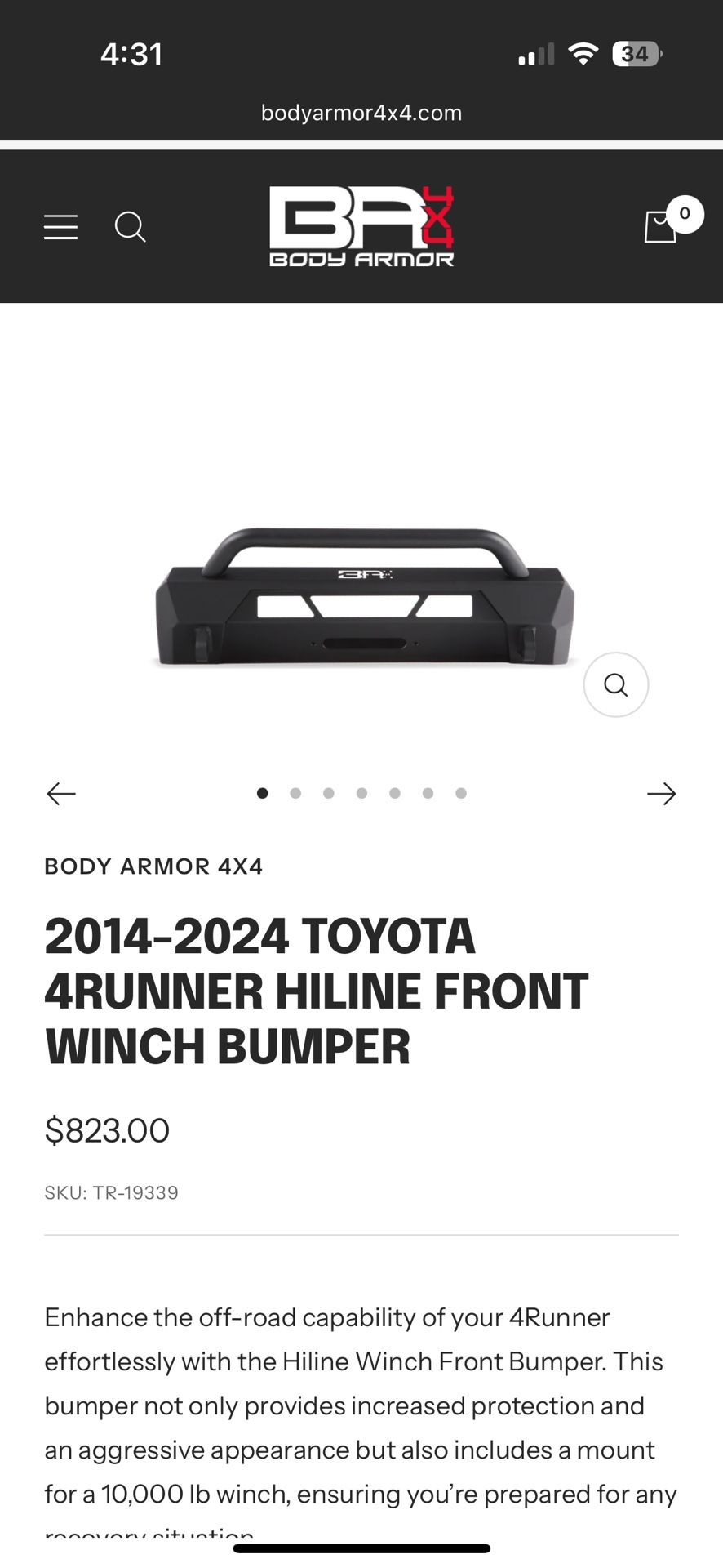 Toyota 4Runner Front Bumper