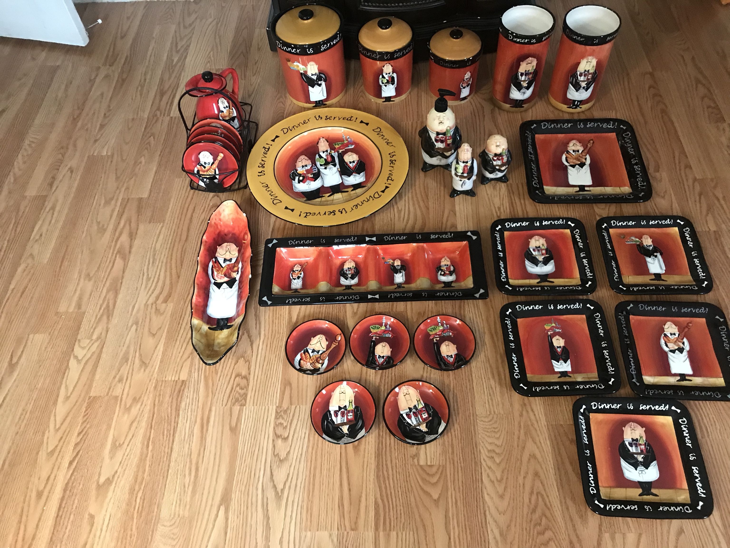 Dishes Set Decor “Dinner Is Served”