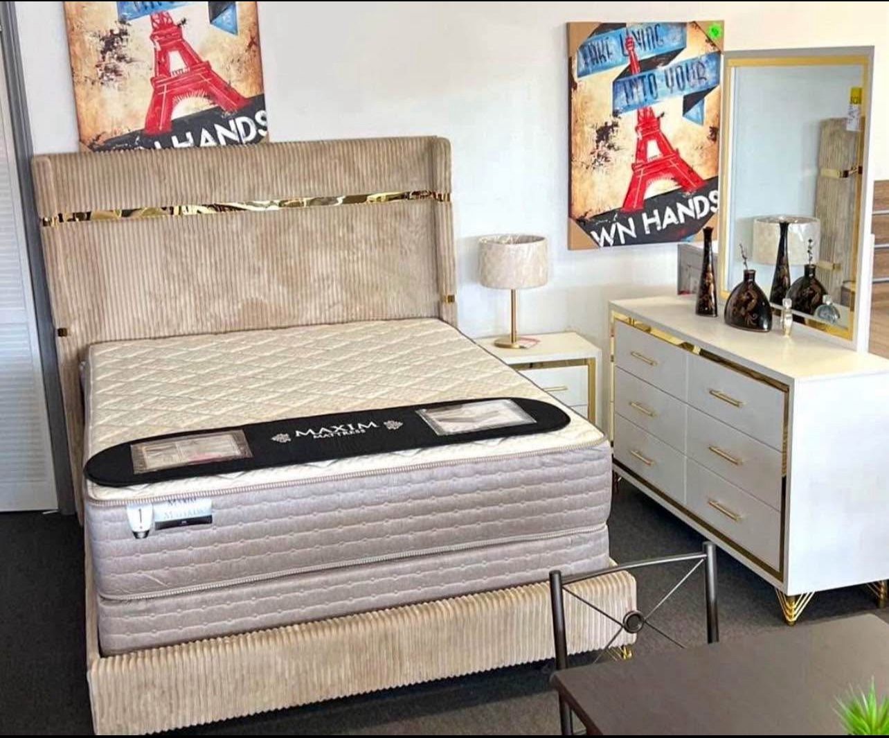 Brand new complete bedroom set- 0 interest finance available- FREE mattress with purchase.