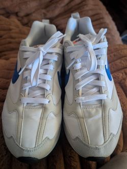 Nike Air Max White/Cream Blue Swoosh (Size 8)