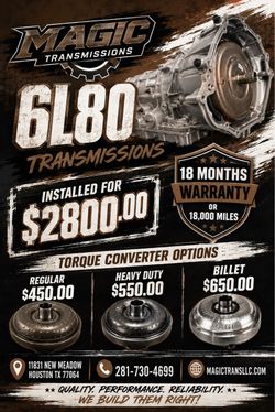 6L80-E and 6L90-E Chevrolet Transmissions
