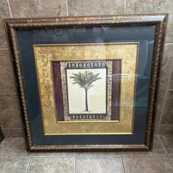 Framed Palm Tree Art