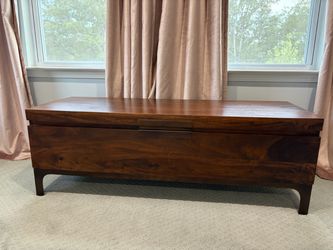 Crate and barrel storage chest/console