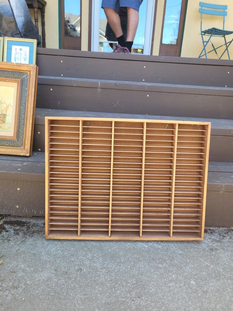 Vintage Wood Cassette Tape Holder