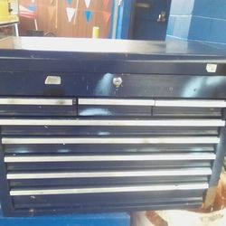 Craftsman Vintage Tool Box Midnight Blue With Some Tools