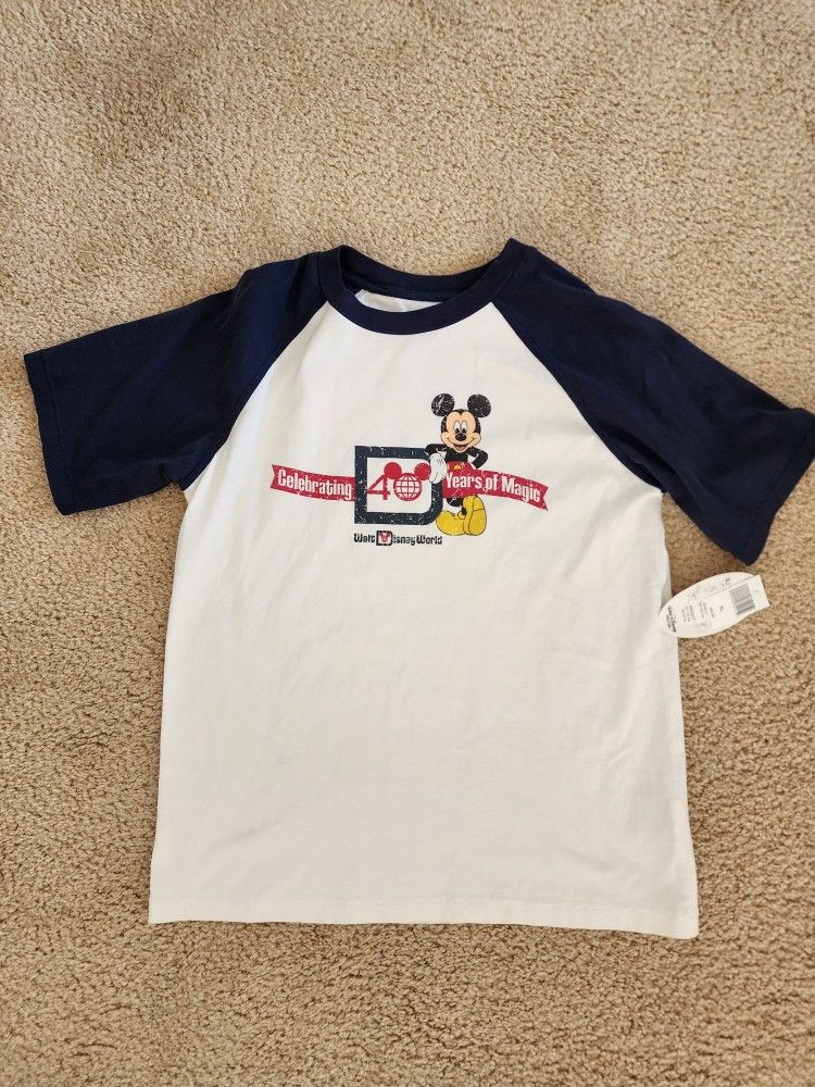 NWT Walt Disney World 40 Years of Magic Baseball T-shirt Youth Size XL
