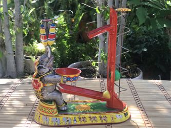 Collectible 1940's Joseph Wagner Germany US Zone Tin Circus Elephant Wind-up Toy