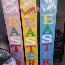 Happy EASTER Wooden Signs