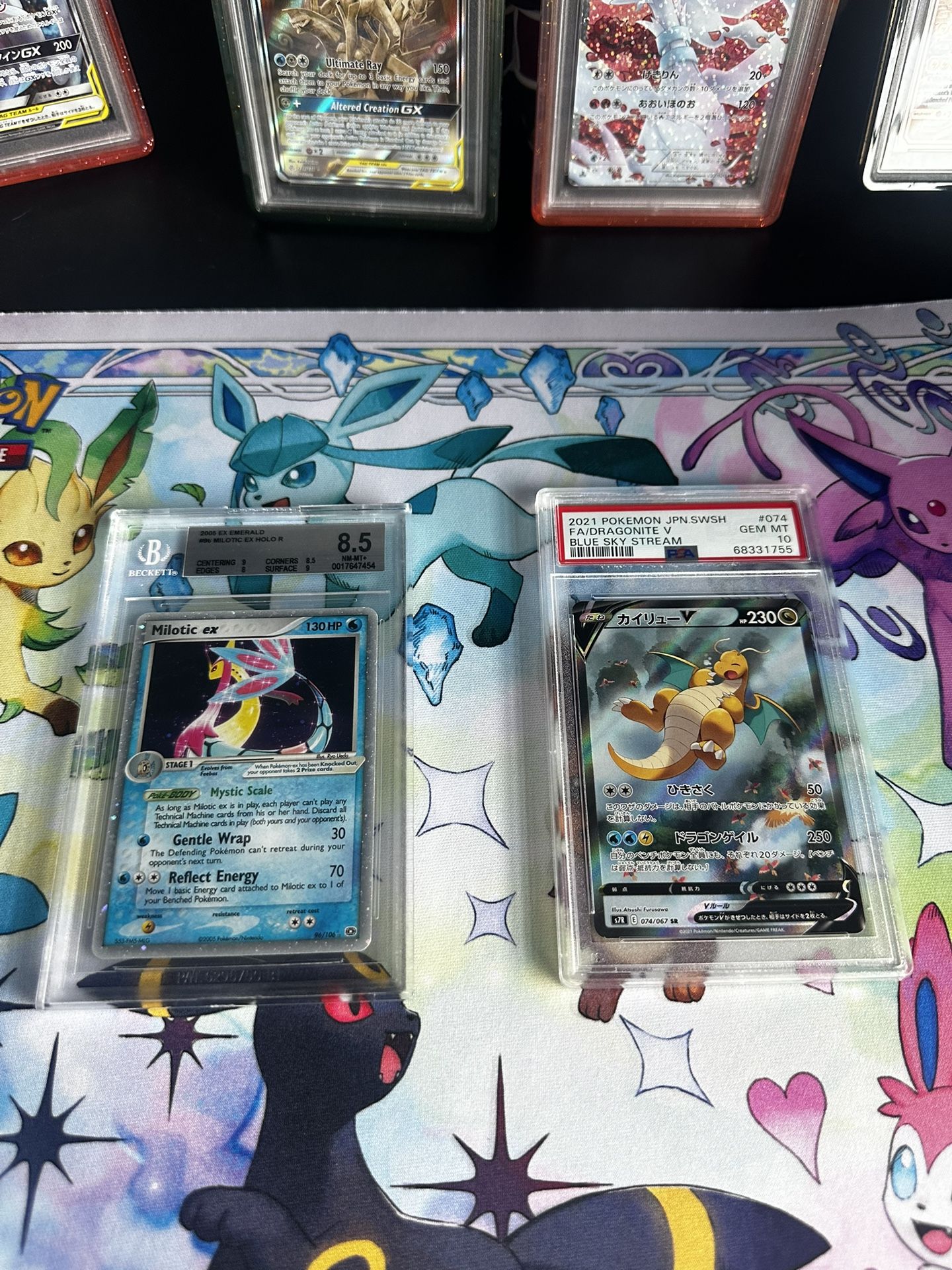 PSA 10 Dragonite Japanese And 8.5 Milotic Ex