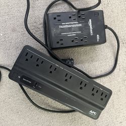 Two UPS Backup and Surge Protectors