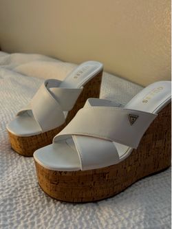 Guess White Wedges