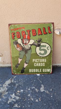 Football Bubblegum Vintage Sign Great Decoration Faded Look