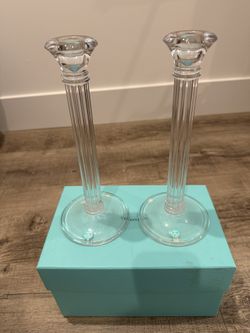 Tiffany’s Glass Candlesticks