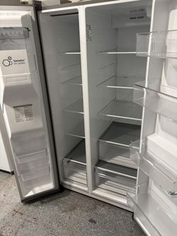 New LG - 26.6 Cu. Ft. Side-by-Side Smart Refrigerator with External Ice and Water - Stainless Steel Model: LS27T3230SSKU