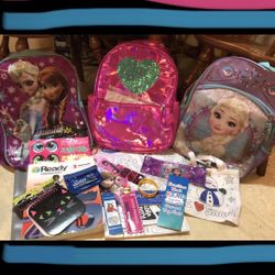 Frozen School Supplies & 3 Kids Backpacks 🎒