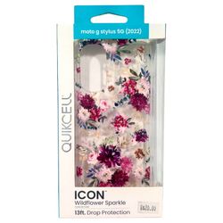 Quikcell Icon Wildflower Sparkle Phone Case For Moto G Stylus 5G (2022) 
