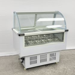 48 Inch 12 Pan Commercial Ice Cream Açaà Gelato Restaurant Freezer Dipping Cabinet Display