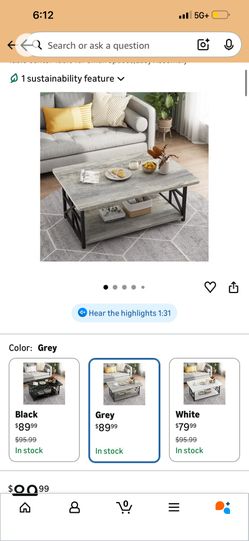 Grey Coffee Table