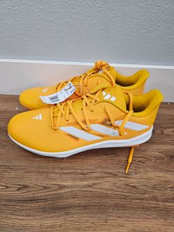New Rare Adidas Afterburner Baseball Metal Cleats Size 12.5 Men Collegiate Gold IG2276