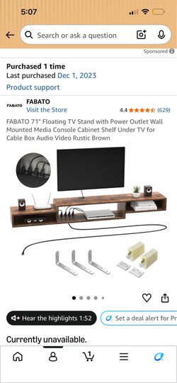 Floating console