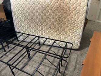 Queen size mattress with bed stand