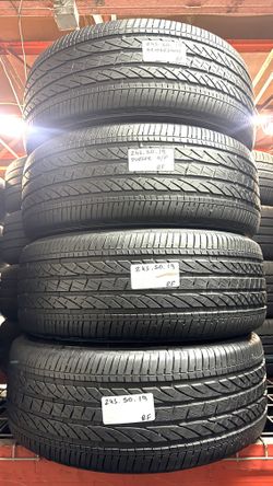 ✅ 4 USED TIRES 245/50R19 BRIDGESTONE DUELER RFT RUN FLAT 245 50 19
