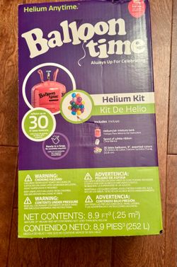 Helium Kit (Tank, Ribbon Spool & 30 Latex Balloons)