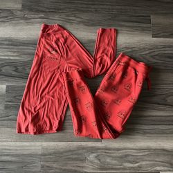 Men’s Fleece Disney T-Shirt + Jogger Christmas Set in Red Pajamas 