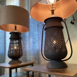 Metal Lantern table lamp from Grandview Gallery. 29.5 inches high. (the price is for 2 lamp
