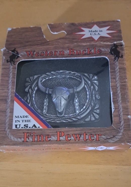 Pewter Belt Buckle Made in the USA