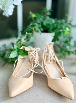 Signature by ShoeDazzle Lace-Up Pointed-Toe Heels—New (NWOB)