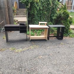 Wooden Desks-lot Of 3
