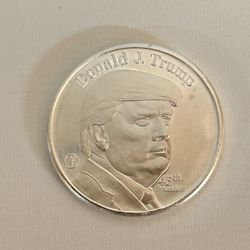 1 oz .999 Silver Round Donald J Trump 45th President White House Bullion Coin
