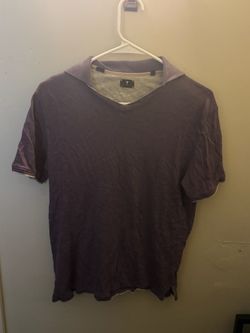 Purple V-Neck Short Sleeve T-Shirt
