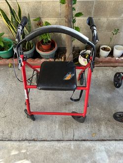 Senior walker with seat