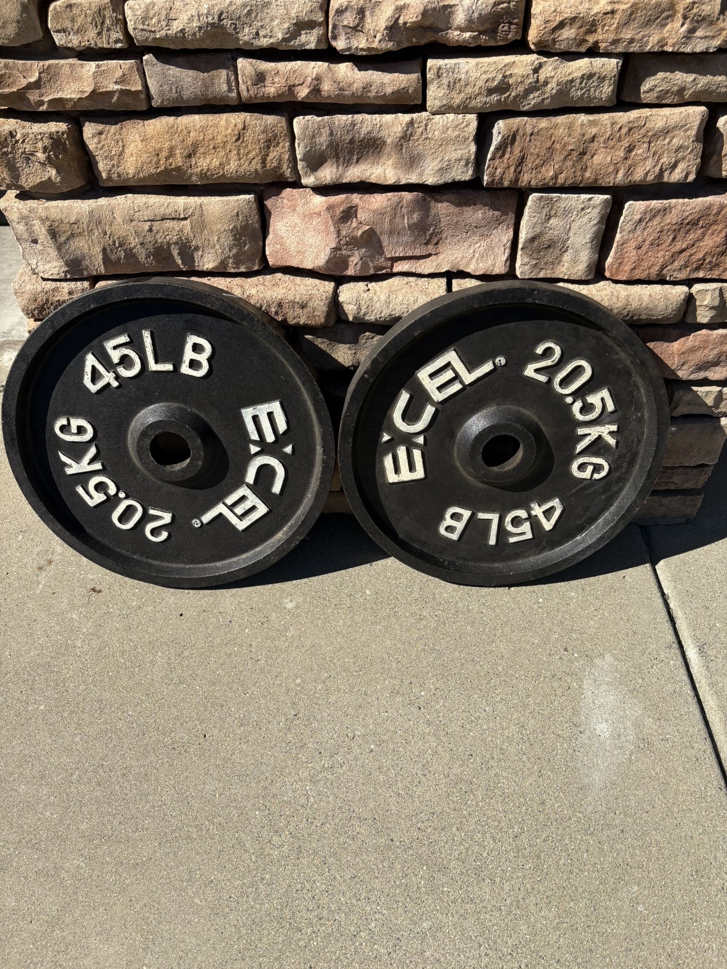 Two 45 LB Olympic Plates