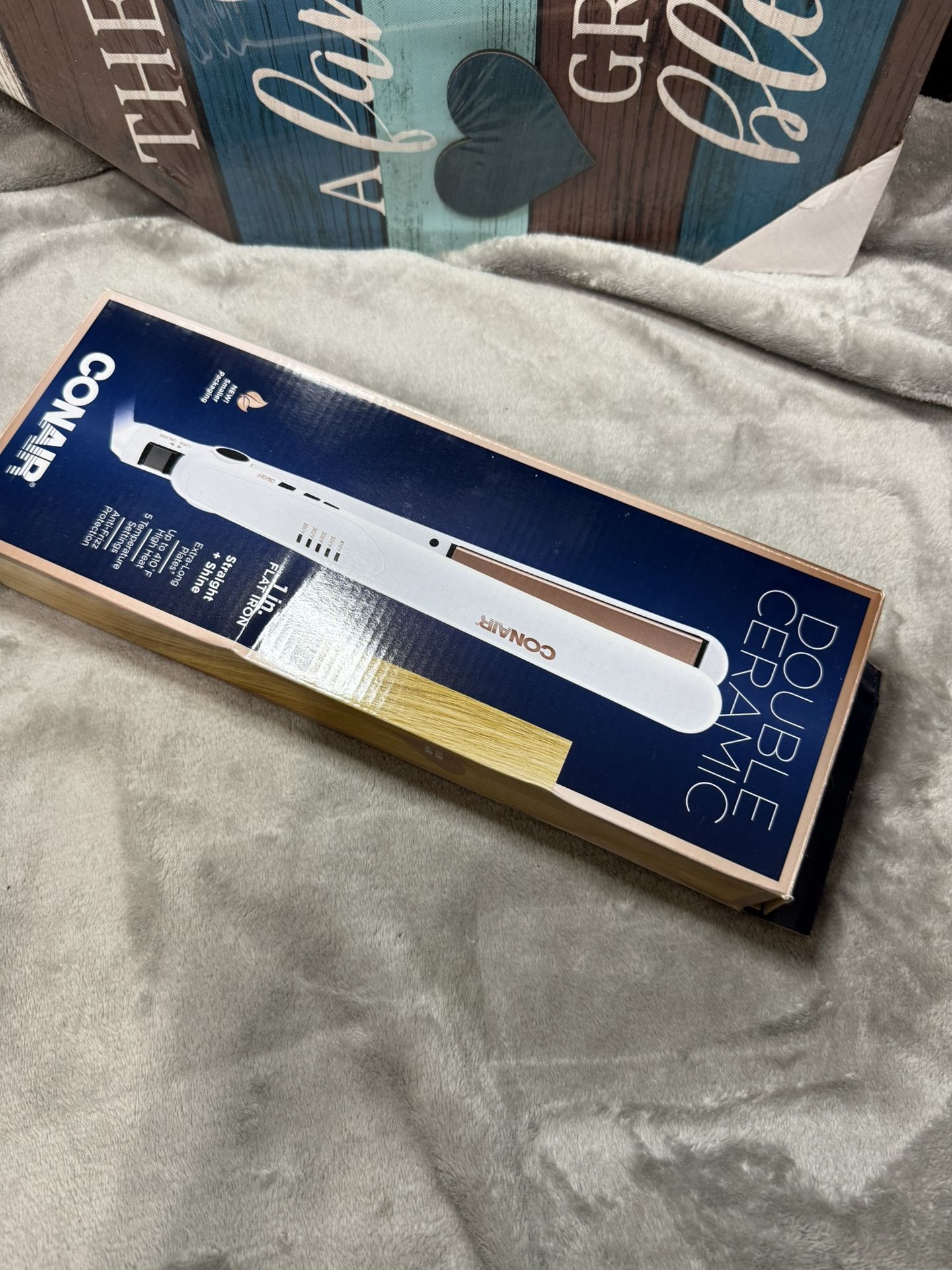 Brand new never used Conair Double Ceramic 1 in. flat Iron