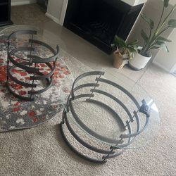 2 Glass Coffee Tables 