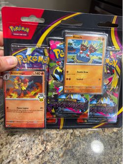 Pokémon TCG Mega Evolution Pitch Black Blister Pack with Armarouge and Binacle Promo Cards