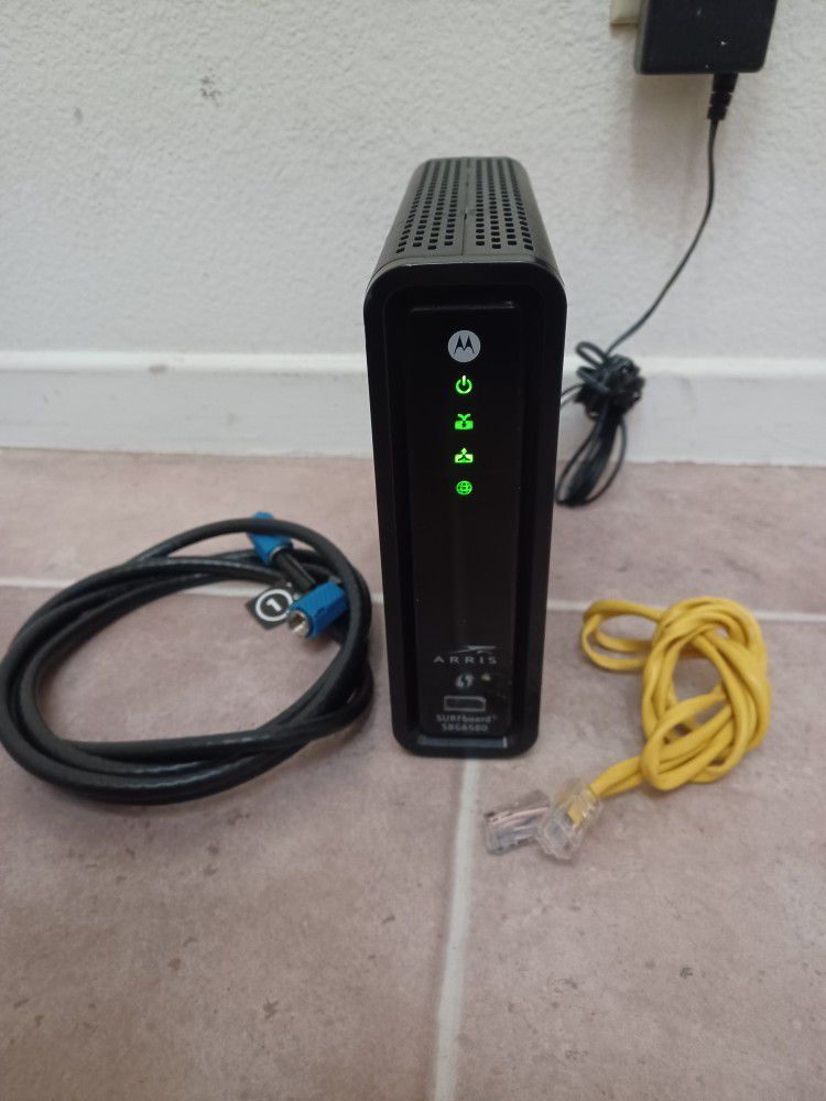 ARRIS Surfboard Sbg6580 Cable Modem with Dual Band N300 2.4ghz + N300 5GHz WiFi Router