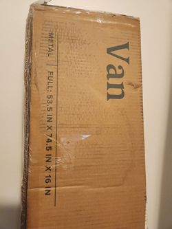 ZINUS Van 16 Inch Full Metal Platform Bed Frame, Steel Slat Support, No Box Spring Needed, Easy Assembly, Black