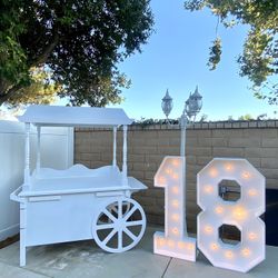 Candy Cart Marquee Number