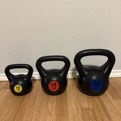 NEW 45 Pound Kettlebell Set (10lb, 15lb, 20lb)